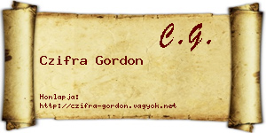 Czifra Gordon névjegykártya