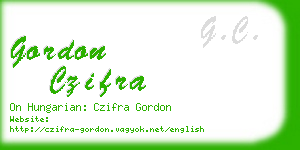 gordon czifra business card